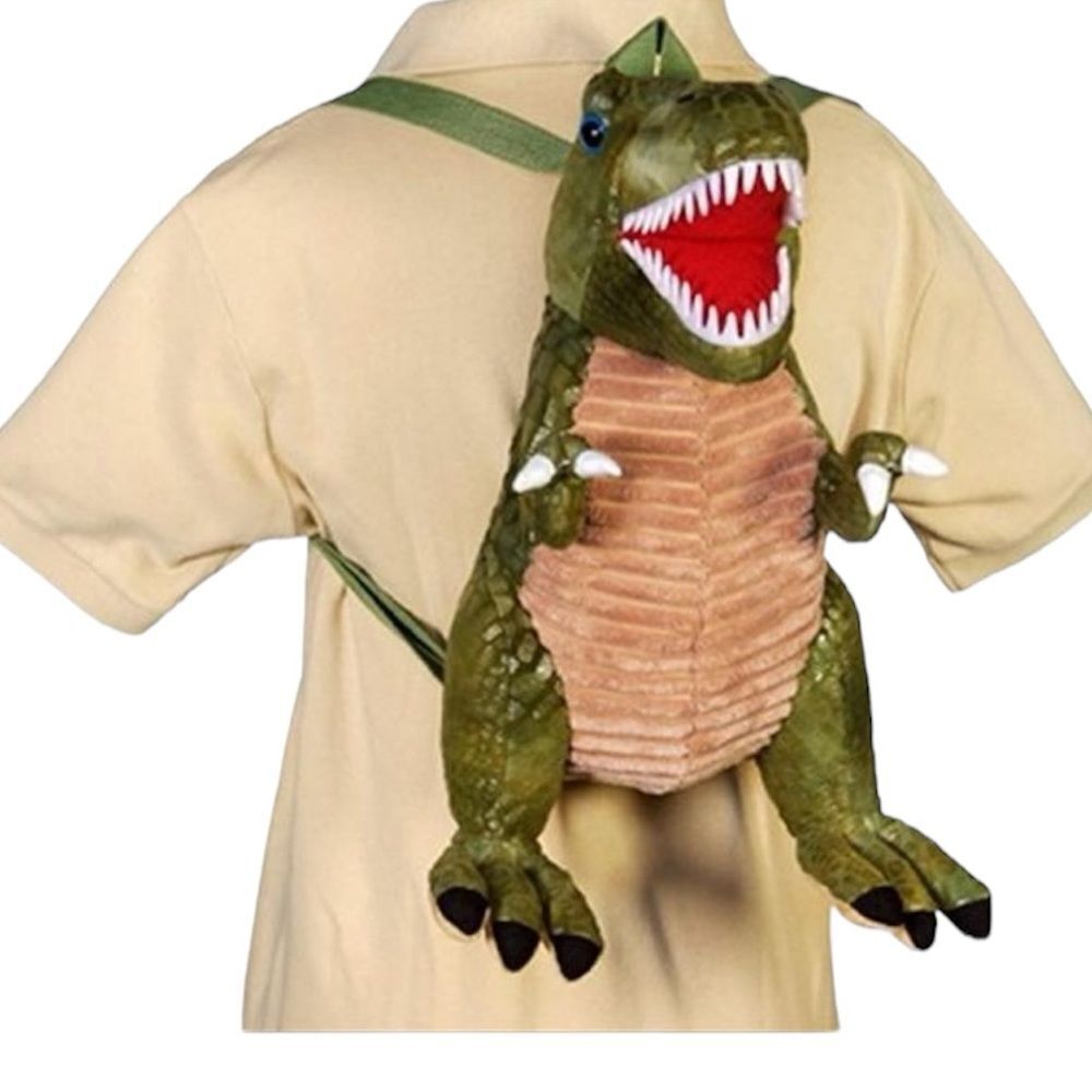 Dinosaur T-Rex Plush Backpack Adjustable
Straps Zip Close